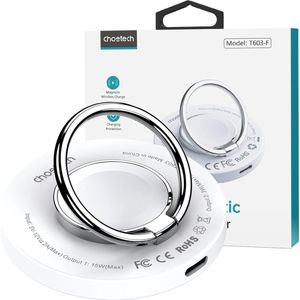 MagSafe - Choetech - T603-F inductieve oplader met houder - wit