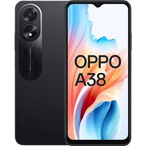 OPPO A38 (128 GB, Gloeiend zwart, 6.56"", Dubbele SIM, 50 Mpx, 4G), Smartphone, Zwart