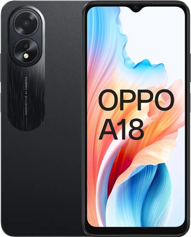 OPPO - A18 - Smartphone - Zwart - 128 GB - 5000 mAh