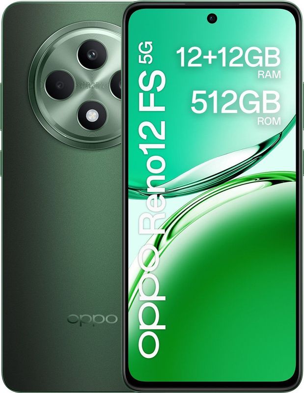 OPPO Reno12 FS 5G 16,9 cm (6.67") Dual SIM Android 14 USB Type-C 12 GB 512 GB 5000 mAh Groen