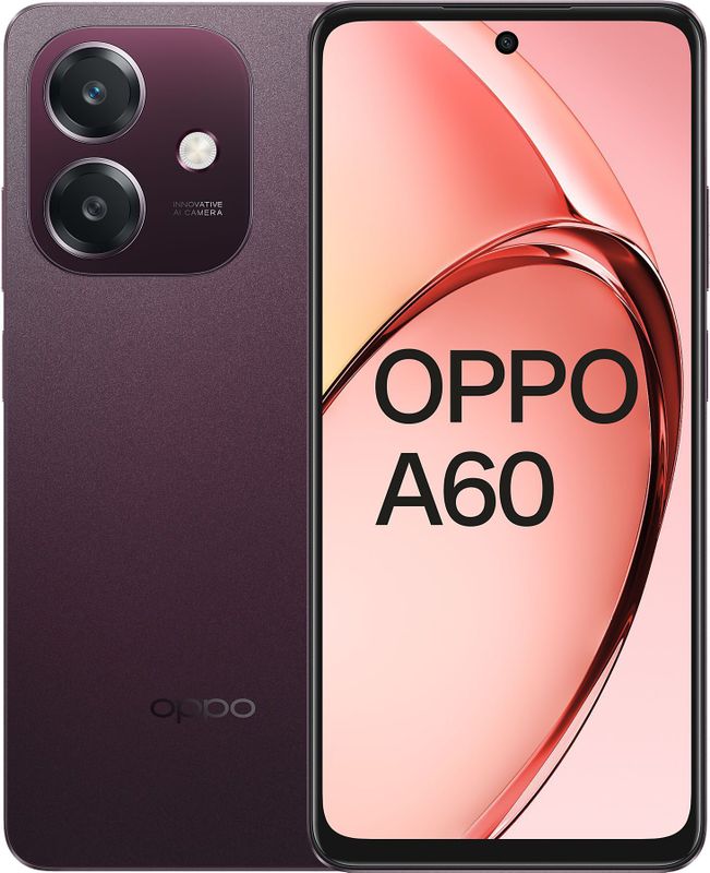 Oppo - A60 5G - Mobiele Telefoon - Zwart Rood - 4GB RAM 128GB Opslag