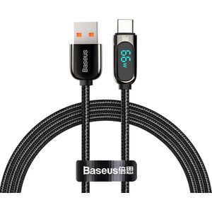 Baseus Display Cable USB to Type-C, 66W, 1m (zwart)