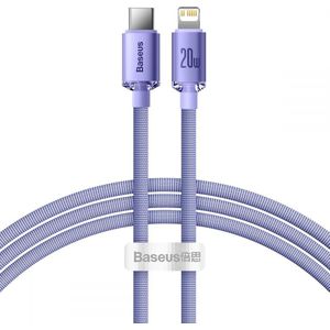 Baseus Crystal Shine USB-C to Lightning 20W PD Cable, 1.2m (Purple)