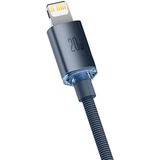 Baseus Crystal Series USB-C naar Apple Lightning Kabel 20W 2M Zwart