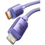 Baseus Crystal Shine USB-C / Lightning Kabel CAJY000305 - 2m - Paars