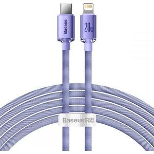 Baseus Crystal USB-C to Lightning Cable, 20W Power Delivery, 2 Meters (Violet)