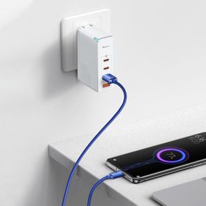 Baseus Crystal Shine USB-A / USB-C Kabel - 2m, 100W - Blau