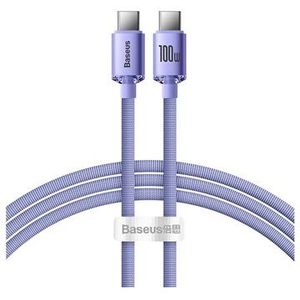 Baseus Crystal Shine USB-C / USB-C Kabel CAJY000605 - 1.2m - Paars