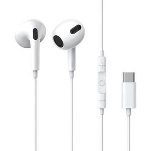 Baseus Type-C In-Ear Bedrade Koptelefoon - Wit