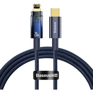 Baseus Explorer Series USB-C naar Lightning Kabel PD 20W Blauw 1 Meter