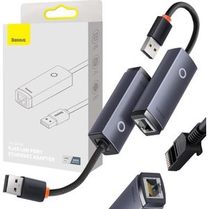 Baseus Lite Series USB to RJ45 network adapter, 100Mbps (grijs)