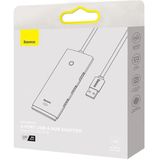 Baseus 5-in-1 USB-C Adapter USB-A 1 Meter Kabel Zwart