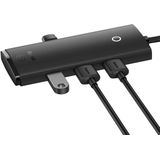 Baseus 5-in-1 USB-C Adapter USB-A 1 Meter Kabel Zwart