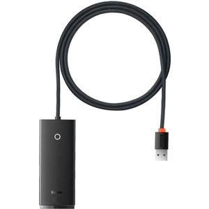 Baseus 5-in-1 USB-C Adapter USB-A 1 Meter Kabel Zwart
