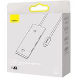 BASEUS Lite Series 4in1 USB-C naar 4xUSB 3.0 Hub Adapter (2m) - Zwart