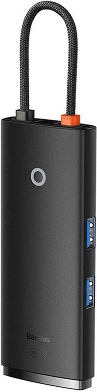 Baseus - Lite 6-in-1 USB-C Hub - Zwart - HDMI/2x USB 3.0/USB-C PD/SD/TF