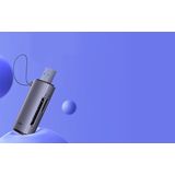 Baseus Memory Card Reader SD Kaartlezer USB 3.0 - Grijs