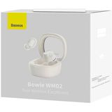 Baseus Bluetooth Oortelefoon Bowie WM02 TWS, BT 5.3 Draadloze In-Ear Wit (NGTW180002)