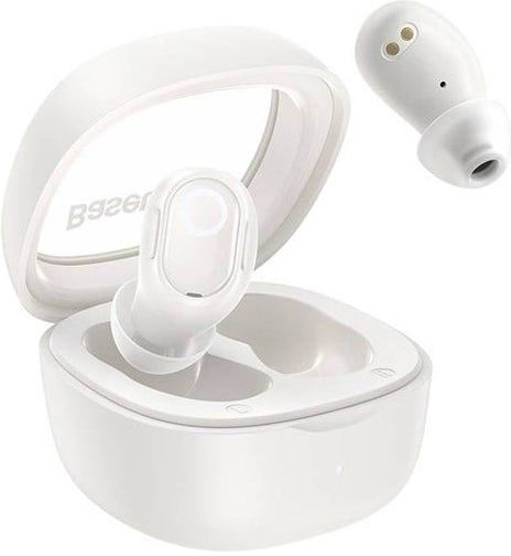 Baseus Bluetooth Oortelefoon Bowie WM02 TWS, BT 5.3 Draadloze In-Ear Wit (NGTW180002)