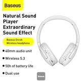 Baseus Encok Pro Draadloze Bluetooth 5.3 Koptelefoon Wit