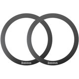 Baseus Halo Metalen Ring voor Magnetische Houders (Two Pack) Zwart