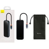 Baseus - AcmeJoy - Hub - Grijs - 5-in-1 USB-C naar 2xUSB 3.0 + USB 2.0 + RJ45