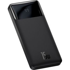 Baseus Bipow 10.000 mAh Powerbank Reisformaat Met Display Zwart 15W