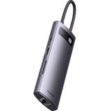 Baseus Hub 8 in 1 StarJoy Metal Glam Series, USB-C voor HDMI + 3 x USB 3.0 + USB-C PD + RJ45 + SD/TF