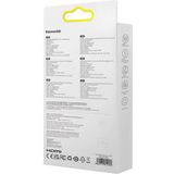 HUB - Baseus StarJoy - 8in1 USB-C Hub - Grijs - USB-C naar USB-C / 3x USB-A / HDMI / RJ-45 / SD TF