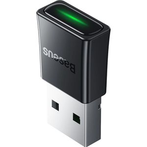 Baseus BA07 Draadloze USB Bluetooth Adapter - Bluetooth 5.3 - Zwart