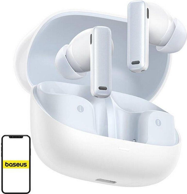 Baseus Bowie M2s Draadloze Bluetooth Oortelefoon met Ruisonderdrukking - Wit