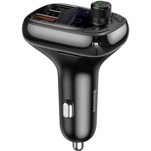 Baseus  Bluetooth FM Radio Transmitter Carkit Universeel Zwart