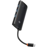 Baseus - WKQX080201 - Hub - Zwart - 5-PORT USB-C naar HDMI USB3.0X3 PD HUB