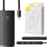 Baseus - WKQX080201 - Hub - Zwart - 5-PORT USB-C naar HDMI USB3.0X3 PD HUB