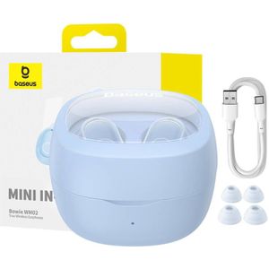 Baseus Draadloze hoofdtelefoon Bowie WM02 TWS, Bluetooth 5.0 (blauw) OS (Draadloze), Koptelefoon, Blauw