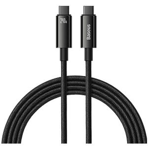 Baseus Tungsten Gold USB-C / USB-C Kabel - 2m, 240W - Schwarz