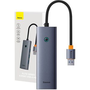 Baseus - UltraJoy - Hub - Grijs - 4-in-1 USB-A naar USB 3.0 RJ45