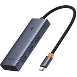 Baseus 5-in-1 Hub UltraJoy Series USB-C naar HDMI4K@30Hz+3xUSB 3.0+1xPD (grijs) (USB C), Docking station + USB-hub, Grijs