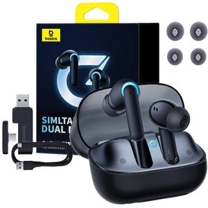 Baseus Oortelefoon TWS AeQur G10 (zwart) (1 h, Draadloze), Koptelefoon, Zwart