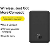 Baseus Magnetic Mini Powerbank 5000mAh USB-C 20W (black) Powerbank (Akku) - schwarz - 5000 mAh
