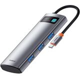 Baseus B00030708811-00 (USB C), Docking station + USB-hub, Zilver