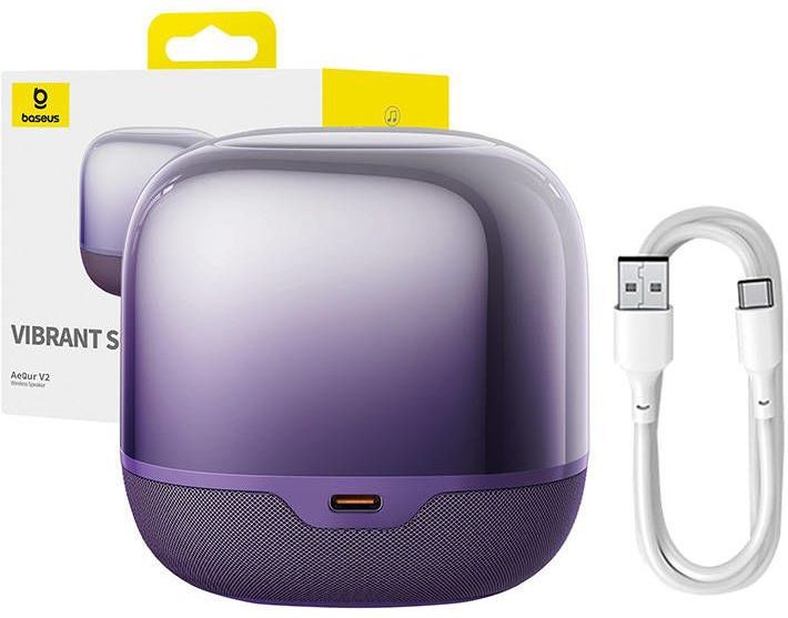 Baseus - AeQur V2 - Draadloze Luidspreker - Paars - Bluetooth