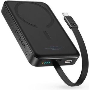 Baseus Powerbank Magnetic Mini 10000mAh, USB-C 30W MagSafe (zwart)