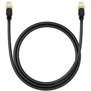 BASEUS BAS-725 Ethernetadapter - Zwart - 1m - RJ-45 Cat.8 - 40Gbps