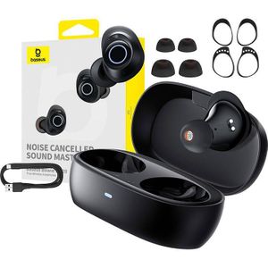 Earphones TWS Baseus Bowie MA20, ANC (black)