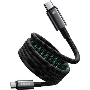 Baseus Tungsten Gold 100W Magnetische USB-C naar USB-C Kabel 1M Zwart