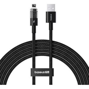 Baseus Gem USB naar IP 2.4A snellaadkabel 2 m Zwart