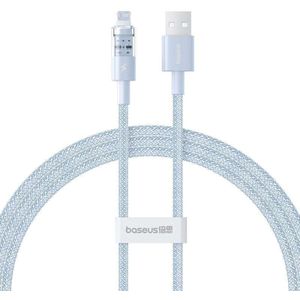 Baseus Gem USB naar IP 2.4A snellaadkabel 1 m Blauw
