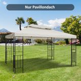 Outsunny Vervangend dak voor metalen tuinpaviljoen paviljoen partytent tuintent 3x3 / 3x4m 100110-052CW