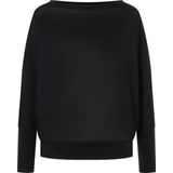 super.natural - W KULA TOP - T-shirt - Zwart - Merinowol - Lange Mouwen